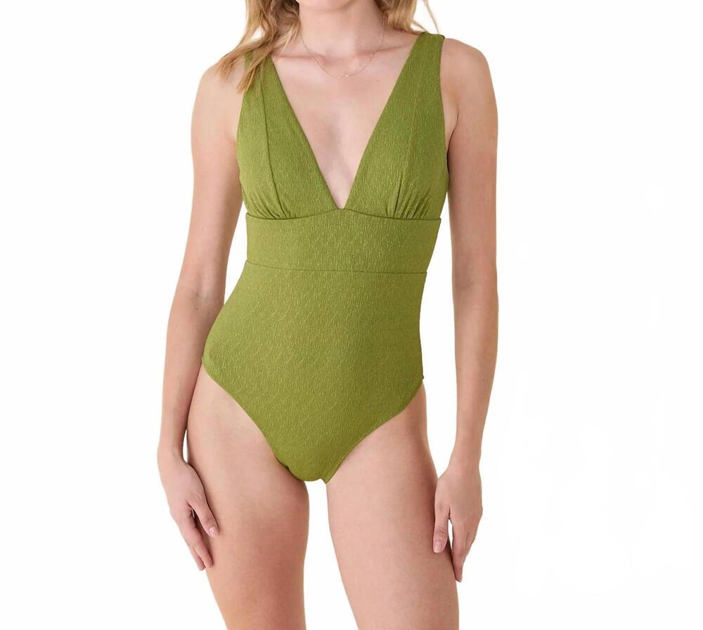 NEW ANDIE SWIM mykonos one piece swimsuit in shimmer cactus